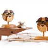 Wooden Dog Eyeglass Holder Jyoti Premium Oak Display-2