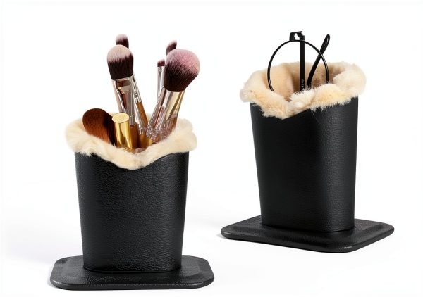 Bivisen Leather Eyeglass Holder Stand Desktop Organizer-4