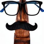 Nirvana Class Nose Shaped Wooden Glasses Holder Stand-0
