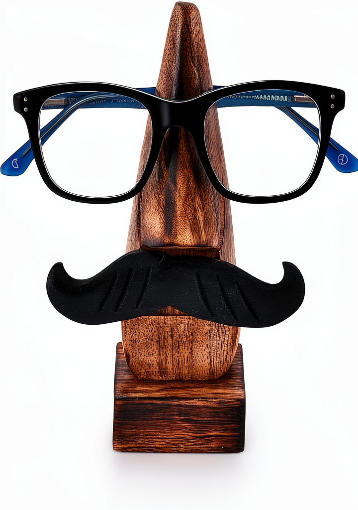 Nirvana Class wooden glasses holder on a desk