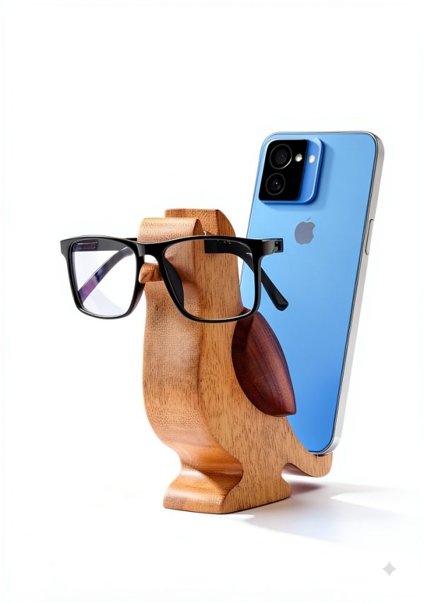 Bird Spectacle Holder ARTISENIA Mango Wood Desk Organizer-3
