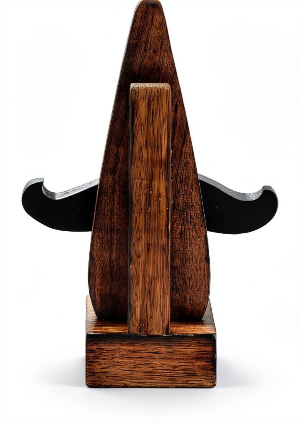 Nirvana Class Nose Shaped Wooden Glasses Holder Stand-3