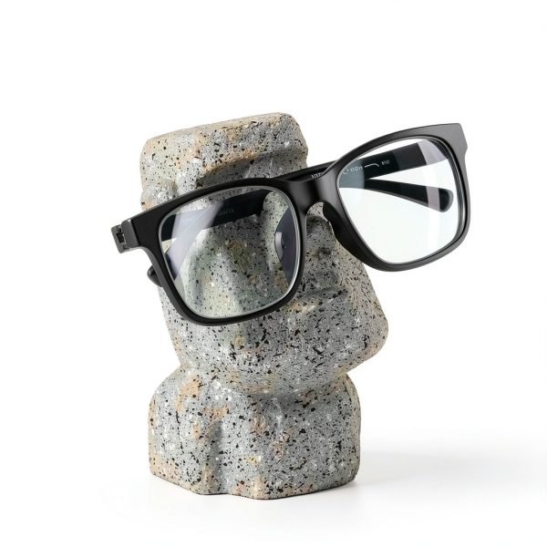 Moai Eyeglasses Holder Resin Display Desk Decor Office-6