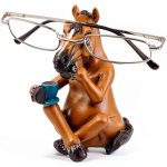 Horse Eyeglasses Holder Poly Resin Stand Fun Display-0