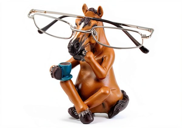 Horse Eyeglasses Holder Poly Resin Stand Fun Display-0