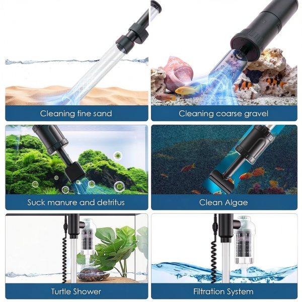 AKKEE Aquarium Gravel Cleaner Electric Water Change Filter-1