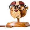 Wooden Dog Eyeglass Holder Jyoti Premium Oak Display-1