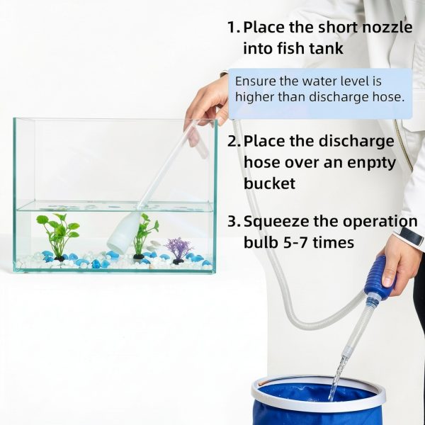 AQUANEAT Aquarium Gravel Cleaner Siphon Pump Fish Tank-4