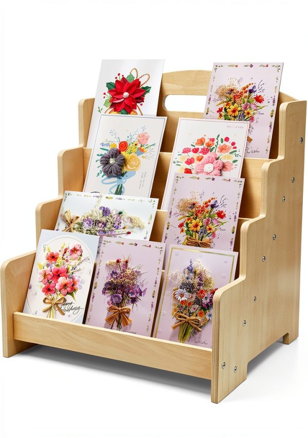 Luapeton Wood Display Shelf Detachable Farmhouse Style-0
