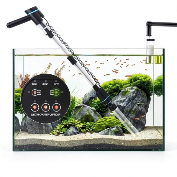 BOSTANA Aquarium Gravel Cleaner Electric Vacuum Water-4