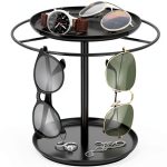 Giffgiss Sunglasses Holder Metal 360 Rotation Black Display-0