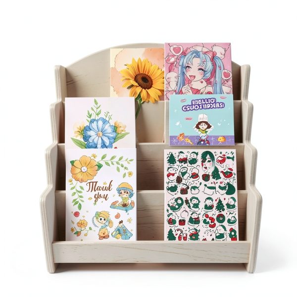 Luapeton Wood Display Shelf Detachable Farmhouse Style-4
