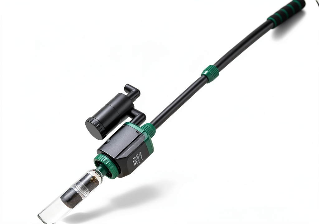 AQQA Aquarium Gravel Cleaner in use on a fish tank