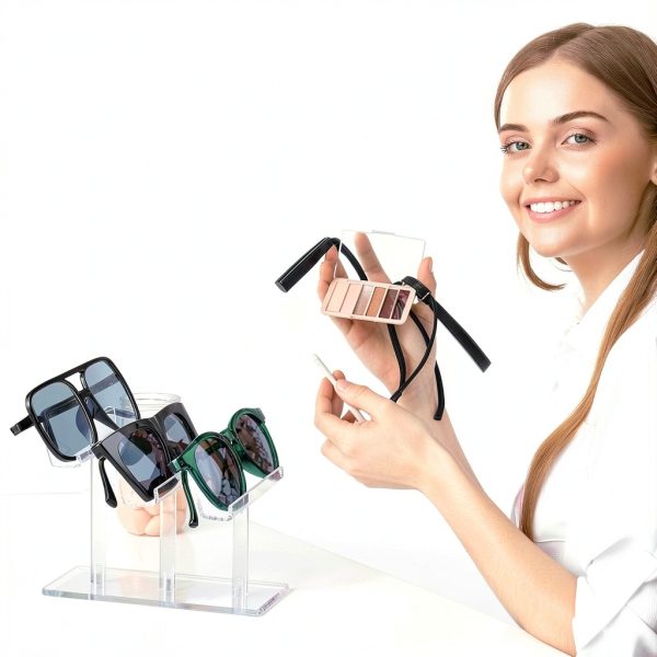 Sintuff 3 Tier Acrylic Sunglass Display Stand Organizer-5