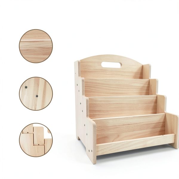 Luapeton Wood Display Shelf Detachable Farmhouse Style-1