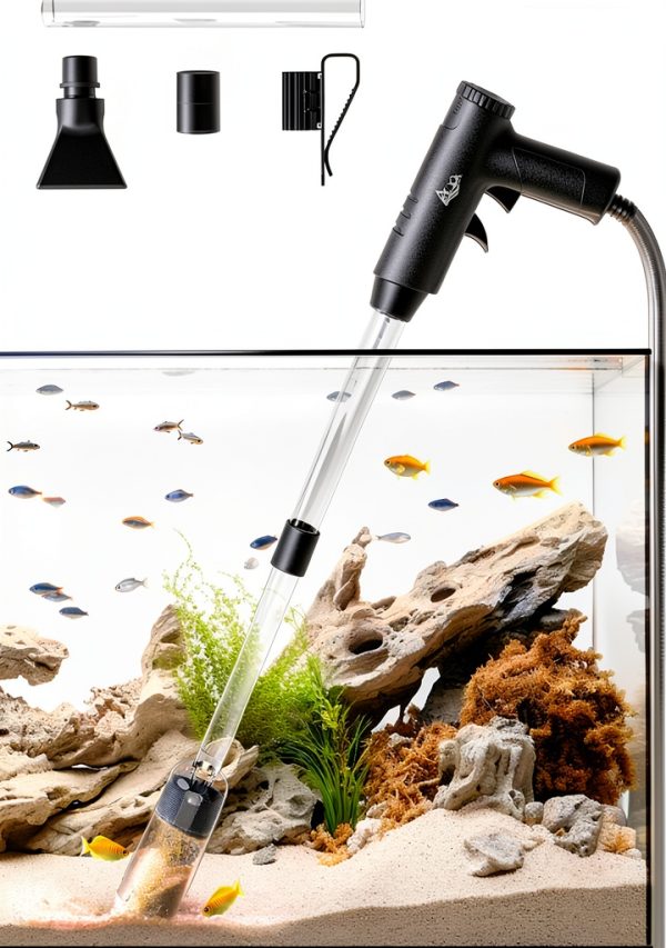 AQQA Aquarium Gravel Cleaner 4 in 1 Fish Tank Maintenance-0