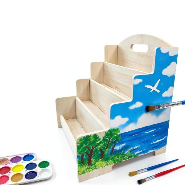 Luapeton Wood Display Shelf Detachable Farmhouse Style-2