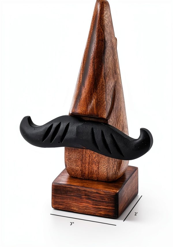 Nirvana Class Nose Shaped Wooden Glasses Holder Stand-4