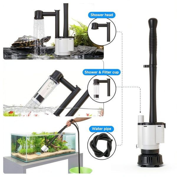 AQQA Electric Gravel Vacuum Fish Tank Cleaner 480 GPH-3