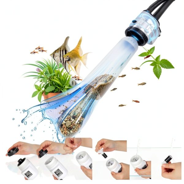 AQQA Electric Gravel Vacuum Fish Tank Cleaner 480 GPH-4