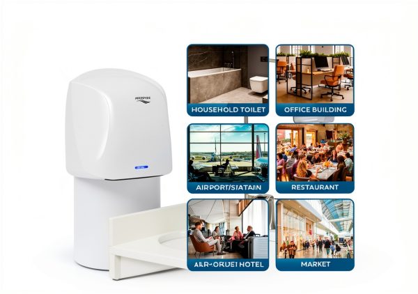 Electric Hand Dryer Vive Health 1100W HEPA UV Warm Air White-2