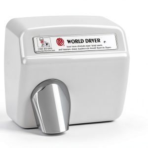Hand Dryer World Dryer Model A Durable Steel White 110V 20A-0