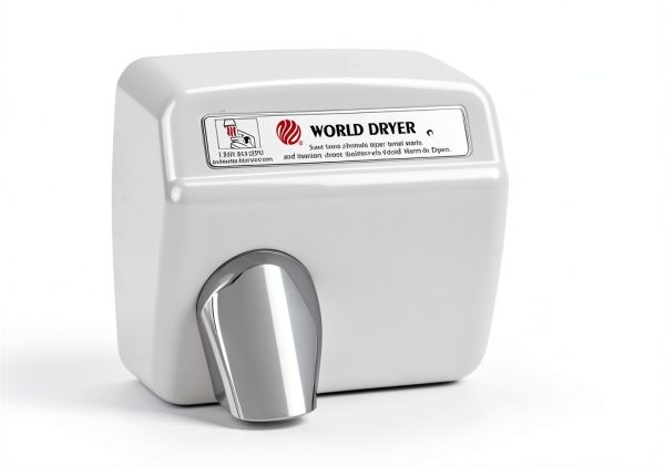 Hand Dryer World Dryer Model A Durable Steel White 110V 20A-0