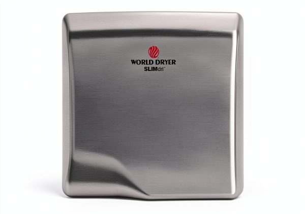World Dryer® L-973 SLIMdri® Hand Dryer - Automatic Brushed Stainless Steel Universal Voltage Surface-Mounted ADA Compliant-0