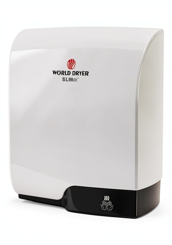 World Dryer L-974 SLIMdri Mounted ADA Hand Dryer Aluminum White 15s-3