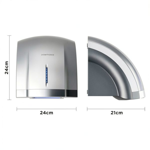 interhasa! Compact Hand Dryer for Bathroom 110V Electric Commercial Hand Dryer Wall Mounted with Hot n Cold Air, 3-Pin Plug in-7
