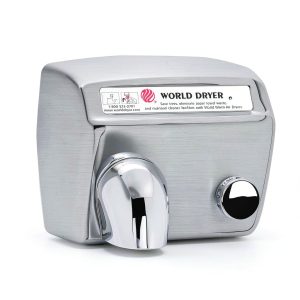Hand Dryer Model A Durable Brushed Stainless Steel by World Dryer-0