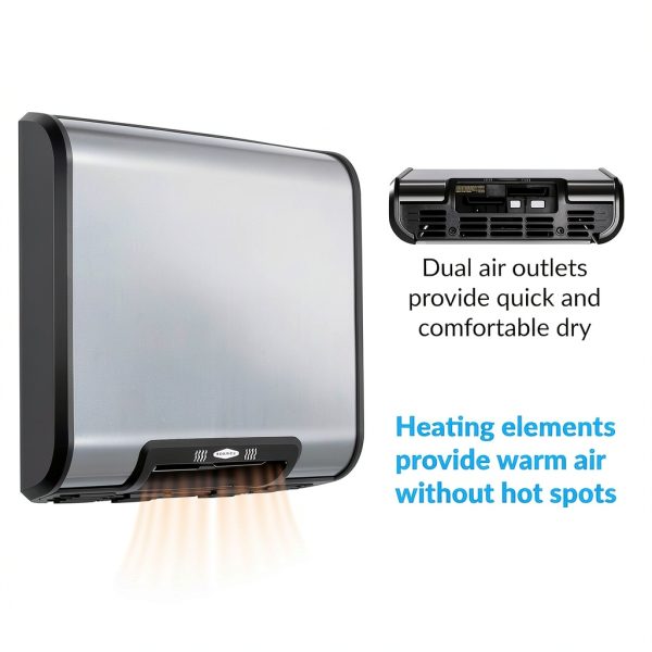Bobrick B-7128 115V QuietDry, TrimDry ADA Surface-Mounted Automatic Heated Hand Dryer, 115 V-4