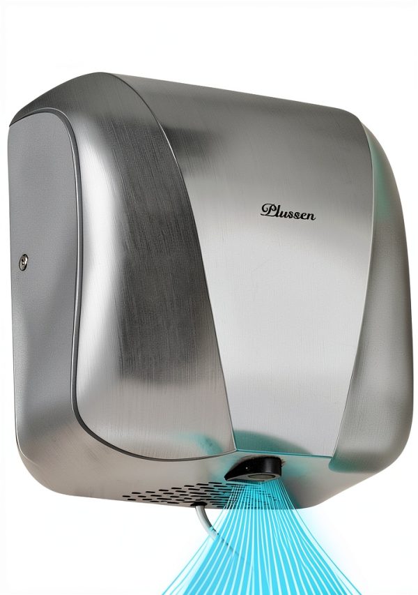 Automatic Commercial Hand Dryer PLUSSEN 1800W Stainless Steel Silver 2-0
