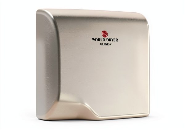 World Dryer® L-973 SLIMdri® Hand Dryer - Automatic Brushed Stainless Steel Universal Voltage Surface-Mounted ADA Compliant-1
