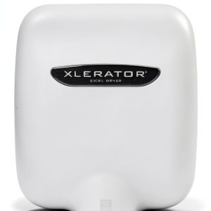 XLERATOR Excel Dryer XL-BW Hand Dryer for Commercial Bathrooms, Pro-Grade, Fast Drying Unit with White Thermoset Cover-0