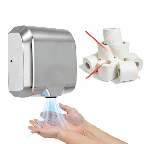 Hand Dryer Goetland 1800W Stainless Steel Pack of 2 Dull Polished-4